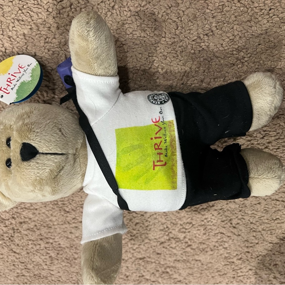 Thrive Starbucks Bearista Cream and Black Plush Bear-2005